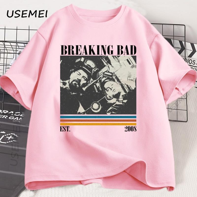 Breaking Bad T Shirt Casual Short Sleeve Vintage TShirt Fashion Tshirt Cotton Loose Oversized Short Sleeve Tshirts Clothes