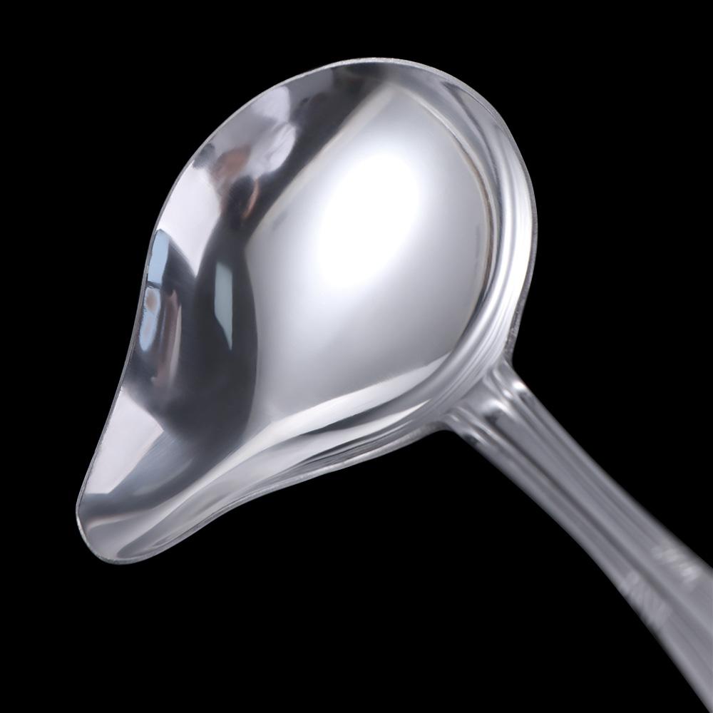 Stainless Steel Drizzle Saucier Spoon Multifunctional Oil Spoon Effortless Soup  home