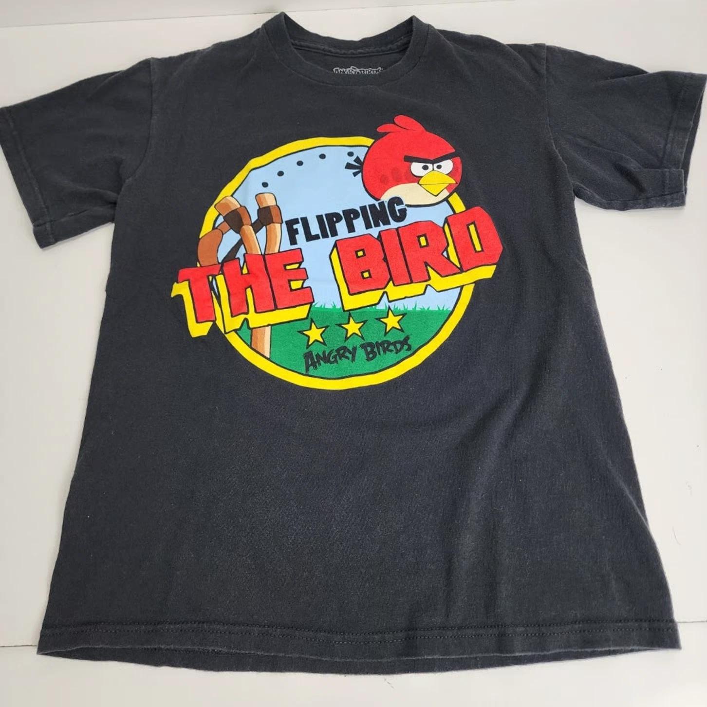Angry Birds The Flipping bird T-shirt Cotton Tee Size S to 234XL M722 4XL