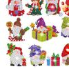 1 Set Weihnachts-Diamant-Malerei-Aufkleber, Cartoon-Muster, DIY-Kunst-Aufkleber-Set für festliche Dekorationen