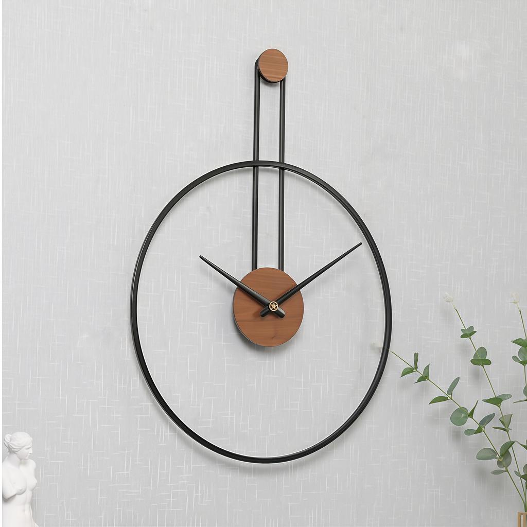 Creative Simple Wall Clock Retro Round Silent Hanging Watch Nordic Modern Living Room Office Wall Decorations Large Wall Clocks