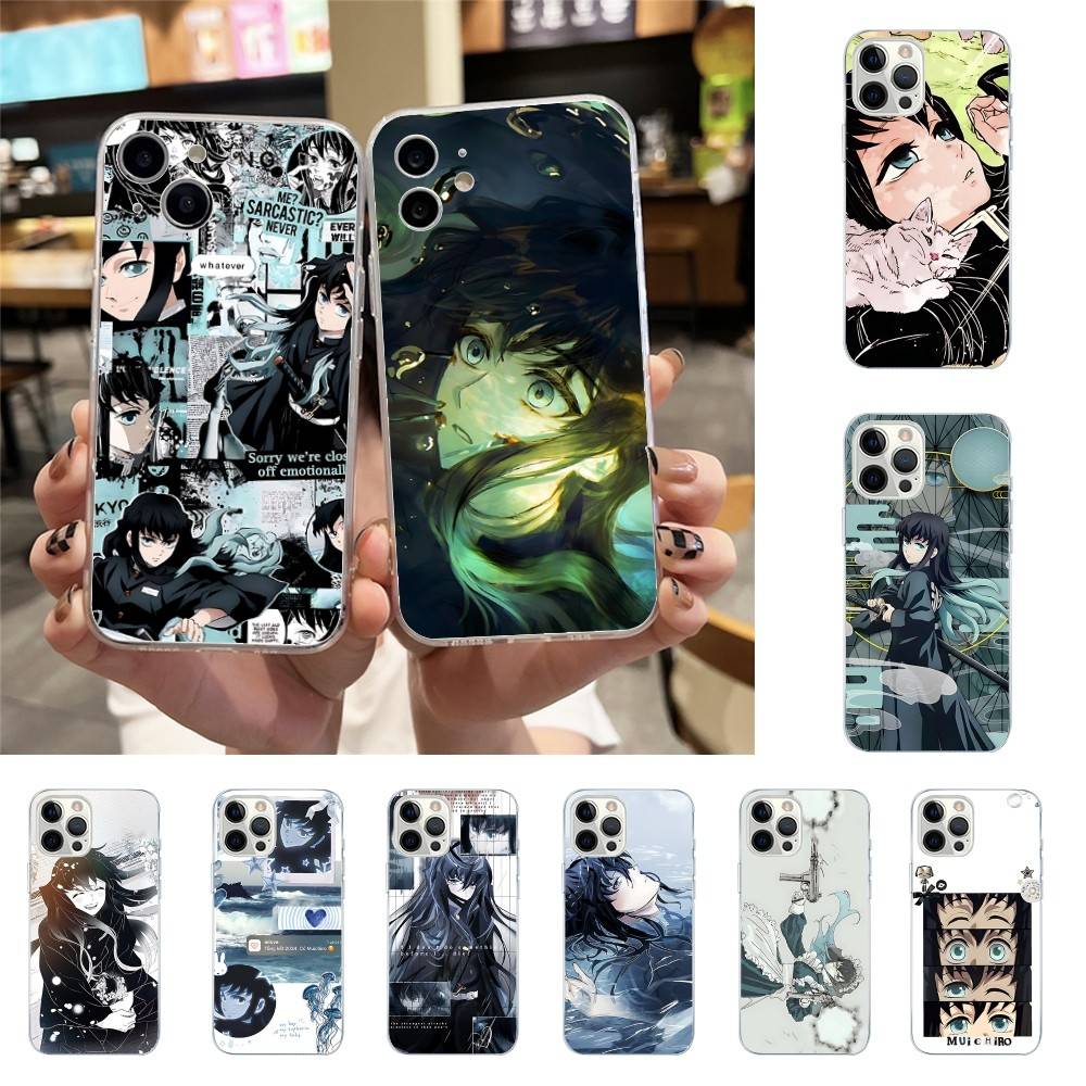 Cute T-Tokitos M-Muichiros Phone Case For Iphone17 16 15 11 13 14 Pro Max 7 8 Plus X Xr Xs Max Se2020 12mini Transparent Cov