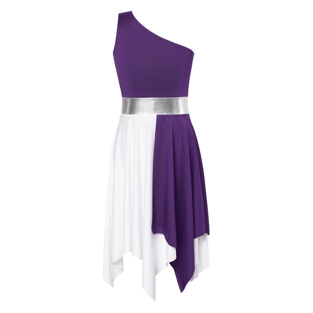 Robe De Danse Fille Paillettes Et Métallique - Pour Ballet, Louange, Soirée - Taille 6 à 16 Ans