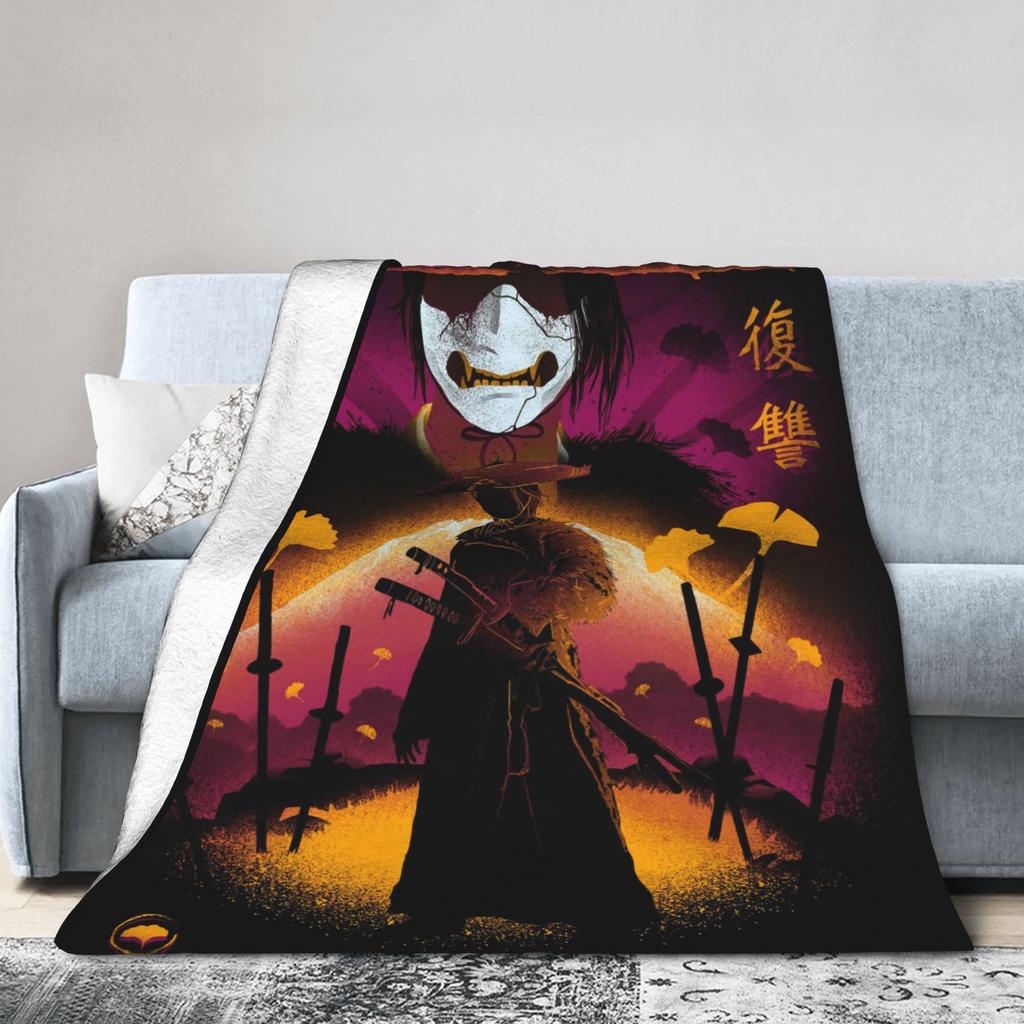 Warm BlanketsKids Adult Decorative Ghost of Yotei 2025 Game Throw Blanket  Flannel Bedspread For Home Decor Pattern Sofa Cover