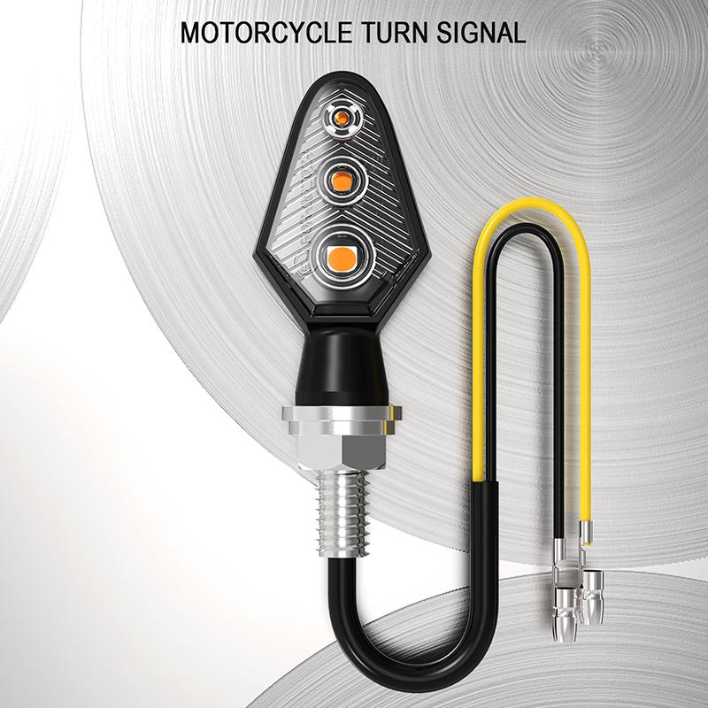 2Pcs Motorcycle Led Turn Signal Light Ip65 Waterproof Motorcycle Led Turn Signal Indicator 3 Led 12V Motorbike Accessories