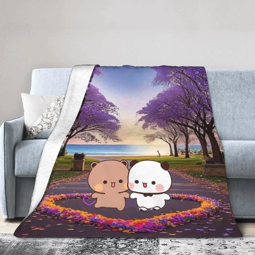 Bubu Dudu Heart Love Super Soft Plush Throw Blanket for Kids and Adults Flannel Sofa Bedspread Living Room Bed Cover