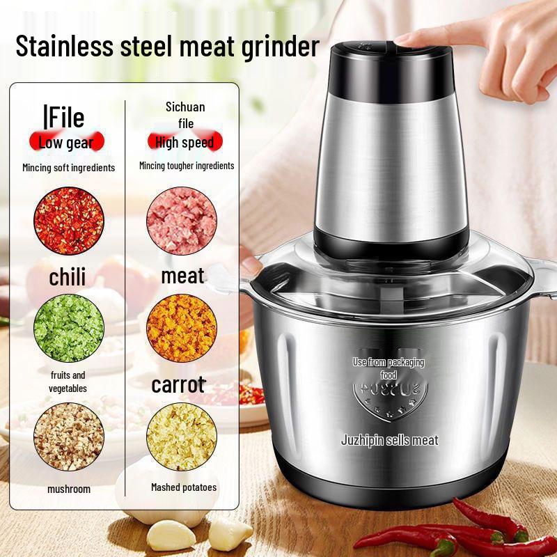 Automatic German Electric Meat Grinder & Garlic Chopper - Multifunctional Food Processor