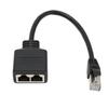 RJ45 Ethernet Adapter Cable Extension 1 to 2 Port Excellent Connection Transmission Splitter Adapter for CAT7 Networks