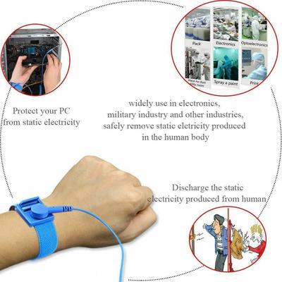 Bracelet Antistatique Bracelet de Mise à la Terre ESD L-180cm PU Pratique