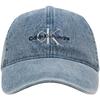 Calvin Klein Embroidered Curved Brim Dome Denim Cotton Peaked Cap Unisex Couple Style Light Blue HX0335-407