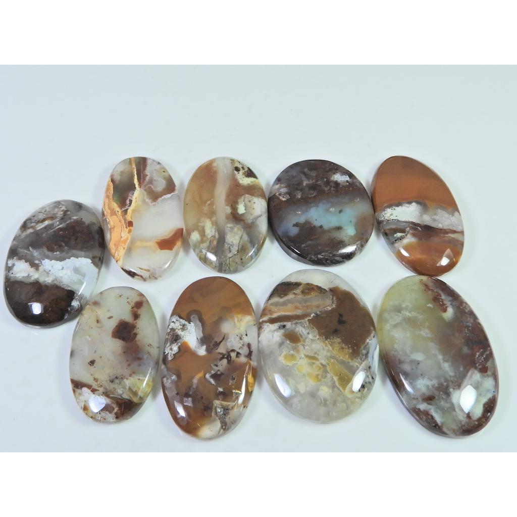 315Cts. Natural Chrysoprase Oval Shape Cabachon Loose Gemstone 09 Pcs Lot C-2570