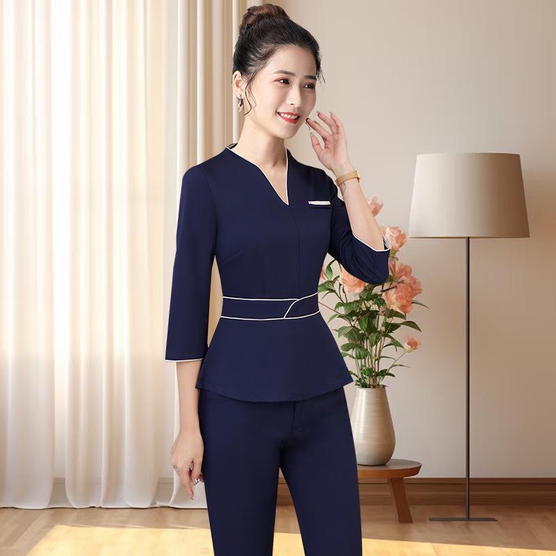 Women's Summer Professional Beautician Attire for Salon & Medical Aesthetics