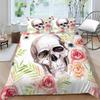 Schädel-Bettwäsche-Set, Tröster, Bettbezug, weiches Bett, Anzug, Zuhause, Schlafzimmer, Kleidung, Textilien, dreiteiliger Polyester-Bettbezug