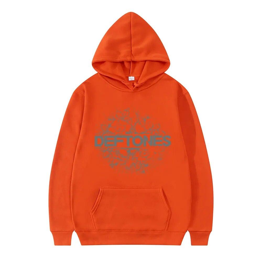 Mote Punk Metal Rock Band Deftones Hettegenser Blomster Burst Print Sweatshirt Unisex kvinner Vintage Casual Pullover Streetwear Par