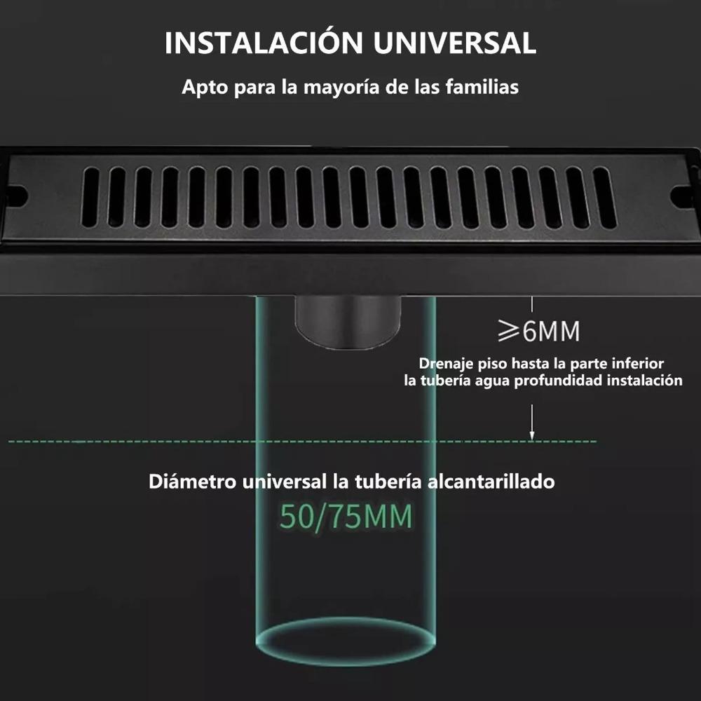 Rectangular Floor Drain 304 Stainless Steel Shower Drain Modern Linear Shower Drain  Pool Area