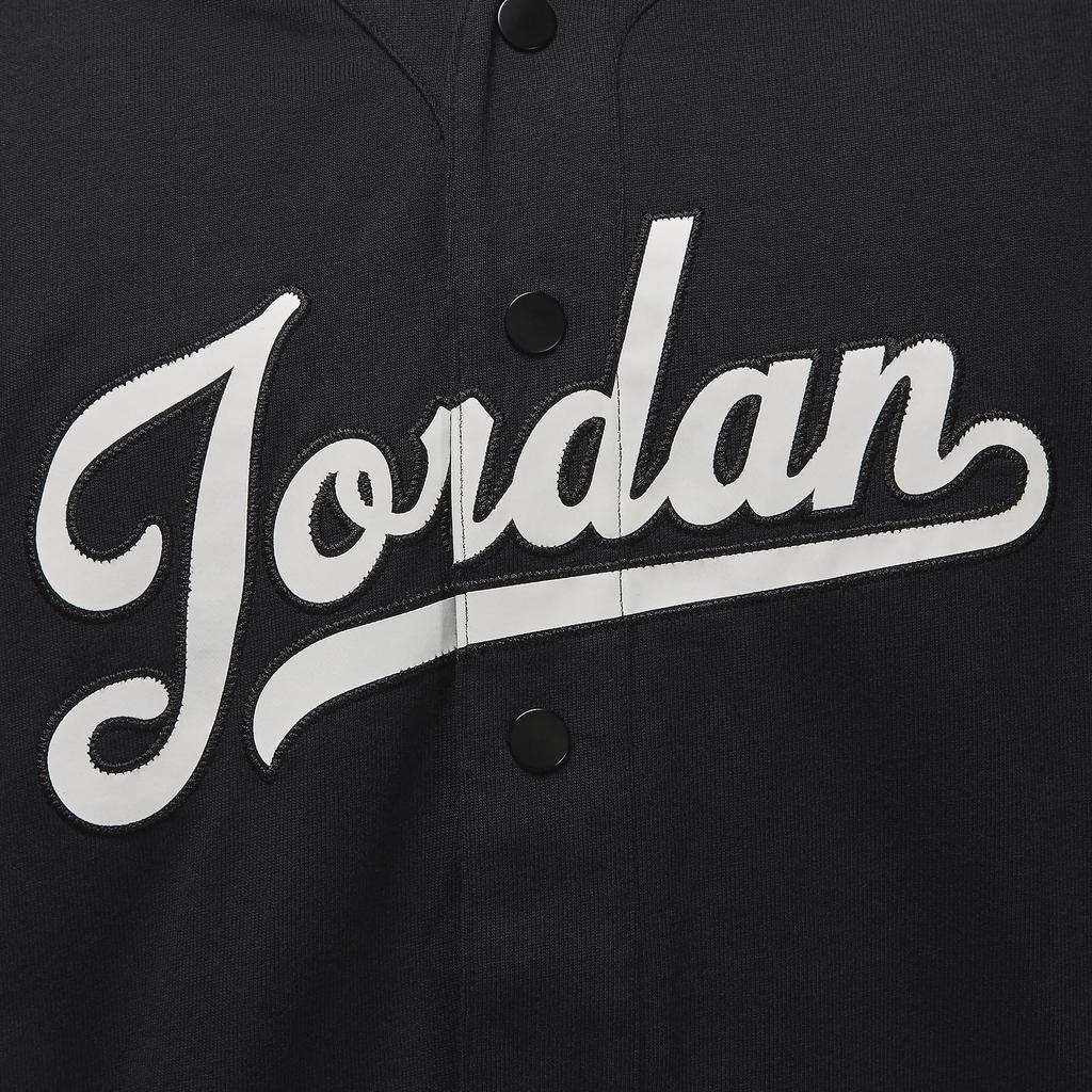 Jordan Pánské tričko s véčkovým výstřihem, s nápisem, jednoradové, s krátkým rukávem, černé FN4664010