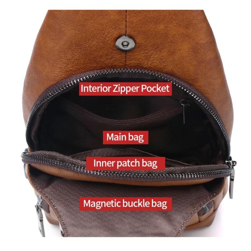 Pánská taška přes rameno crossbody z pravé kůže voděodolná