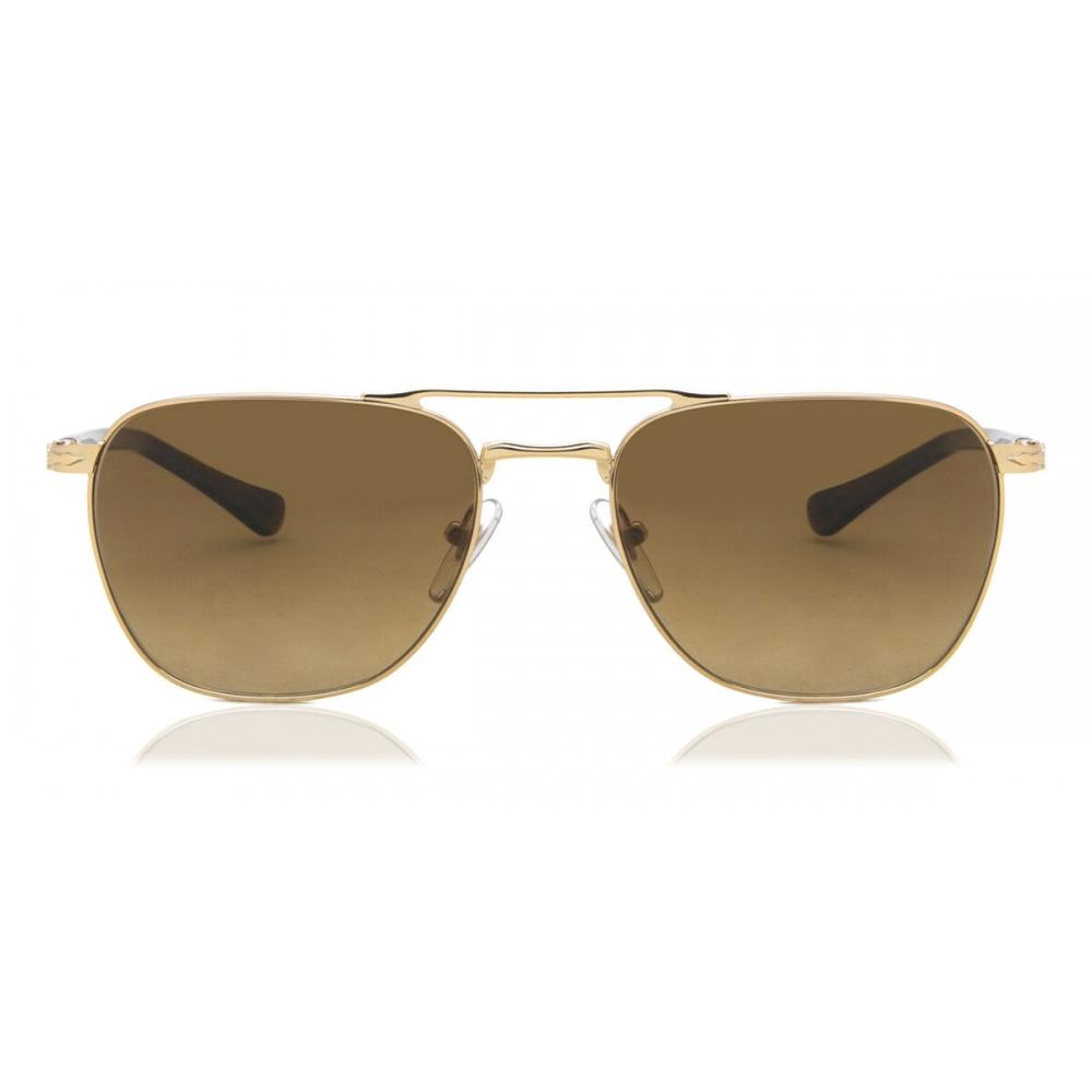 

Persol Po2494s поляризованные 1142m2 мужские солнцезащитные очки Gold/55-18-140