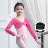 OEING Girls Long Sleeve Velvet Dance Leotard