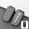 CAPR9 Car Remote Key Fob Case Cover for Skoda Octavia A5 A7 Fabia Superb Kodiaq Karoq Auto Protector Holder Shell Keychain Accessories
