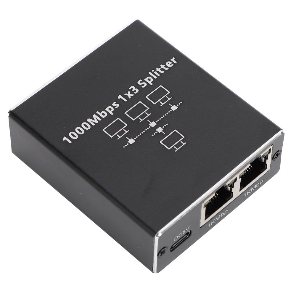 1 to 3 Ethernet Splitter 1000Mbps Internet Splitter Plug and Play LAN Splitter  PC