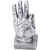 Resin Finger Statue OK Gesture Sculpture Desktop Ornaments Home Retro DecorationSilver
