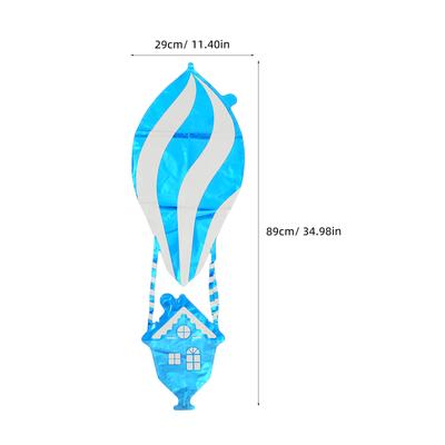 4 Pièces Ballon Forme Montgolfière Facile à Gonfler Couleurs Vibrantes Décoration Célébration d'Anniversaire Fête de Mariage Ballons en Aluminium