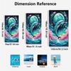 1PCMagical Moon Dolphin Beach Towel, Quick Dry Sand Free Oversized Microfiber Towel