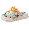 Cute Cartoon Slippers Women Wear Seaside Beach Shoes New Summer Canvas Half Drag Milk Fufu Shoes
