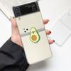 Cute Avocado Baby Yoga Fashion Phone Case For Samsung Galaxy Z Flip 3 4 5 6 7 Hard Folding Z Flip4 PC Cover Protector Gift
