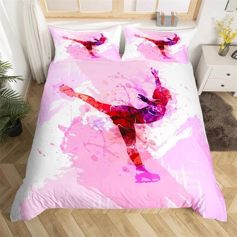 Gymnastik Sport Påslakanset Regnbåge Akvarell Tie Dye Queen Sängkläder Mikrofiber Cheerleading Täcke För Yogaälskare
