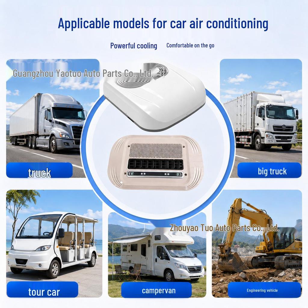 24V Scroll Inverter Air Conditioner for Trucks and Engineering Vehicles, 1800W Cooling Capacity