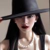 British Style Faux Wool Fedora Hat for Women - Autumn/Winter Hepburn Look with Small Face Effect and Dented Top