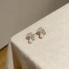 Atmosphere Hollow Rose Pearl Stud Earrings Niche Light Luxury Design High Sense Versatile Exquisite Earrings Earrings