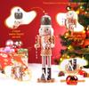 36CM Nutcracker Toffee Colored Nutcracker Gingerbread Man Baker Handcraft  Home Office Table Xmas Decoration Christmas Gift