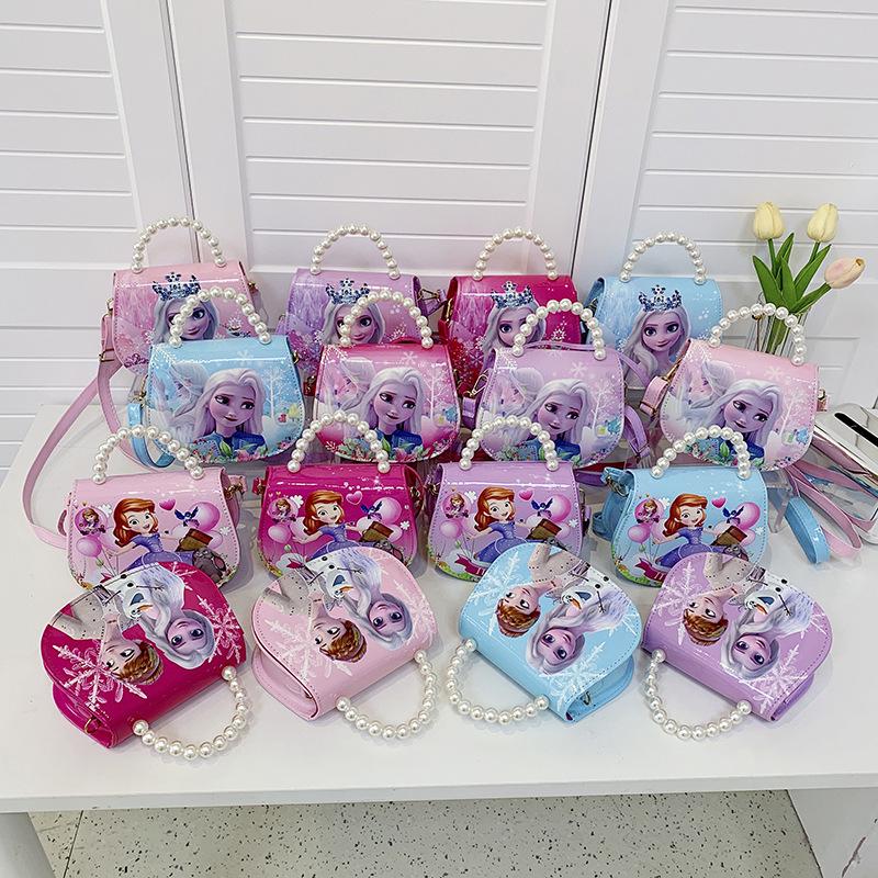 Princess-Style Cartoon Crossbody Bag - Cute Handheld Shoulder Purse for Girls