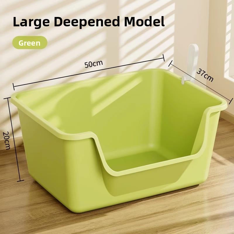 Extra Large Open-Top Litter Box Anti-Spla Giant Size Toilet for S Pet Supplies Sand Pan Special Large Size