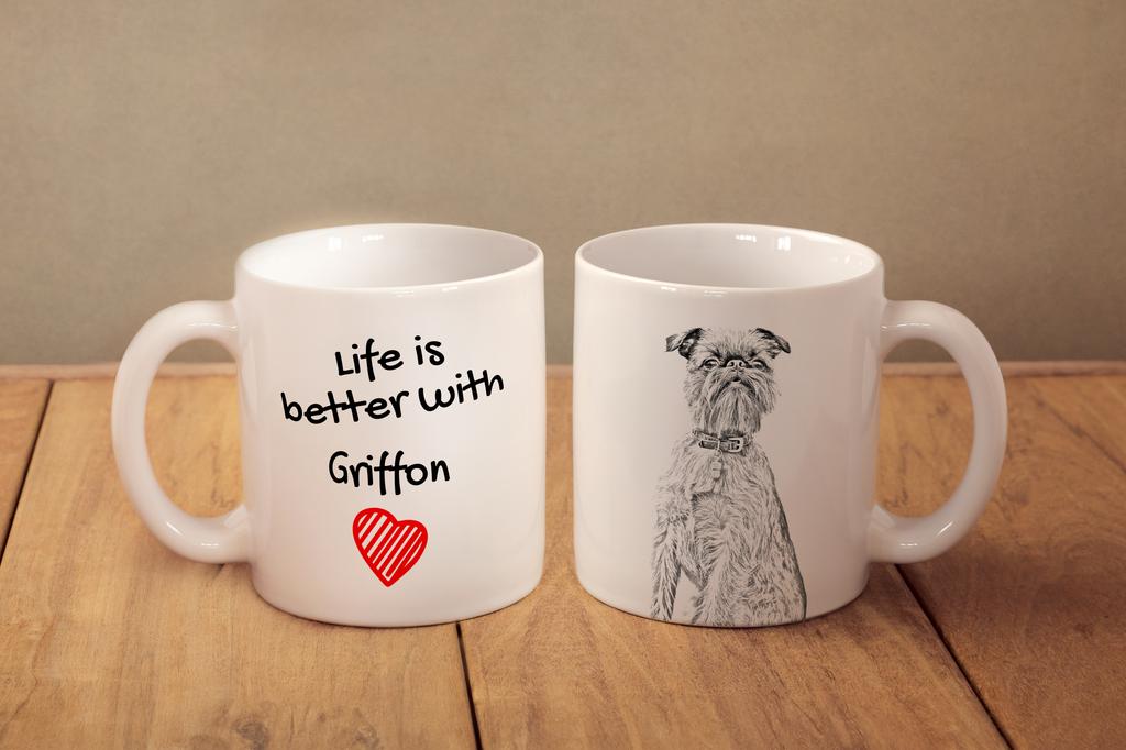 Griffon Bruxellois, Brussels Griffon - cup with a dog, cup with a photo, personalized gift from the Art-Dog brand