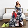 K-Kanye West Coperte Foto Produttore Musicale Campeggio Flanella Biancheria da Letto Plaid Caldo Morbido Divano Sedia Copriletto Personalizzato Regalo