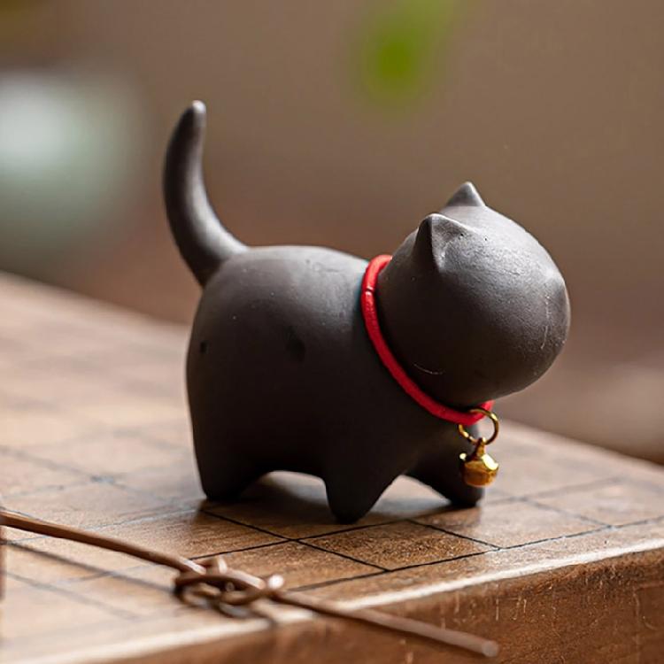 Handmade Cats Teas Pet Zisha Kung Fu Teas Set Accessories Teas Ornament Zisha Texture Suitable for Teas Enthusiasts Present