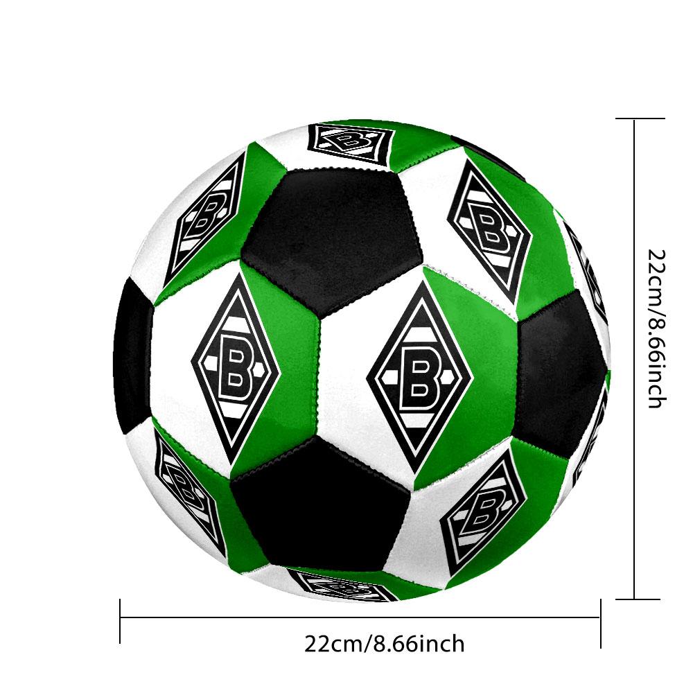 Pallone da Calcio Borussia Taglia 5 Colorato Cucito a Macchina PVC Pronto per la Competizione Resistente Alta Rimbalzabilità