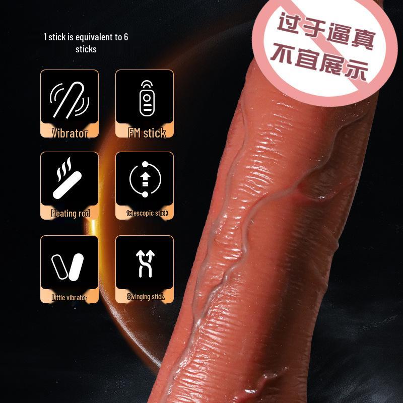 Elektrischer Stoßdildo: Weiches Fleisch Automatischer weiblicher Masturbator