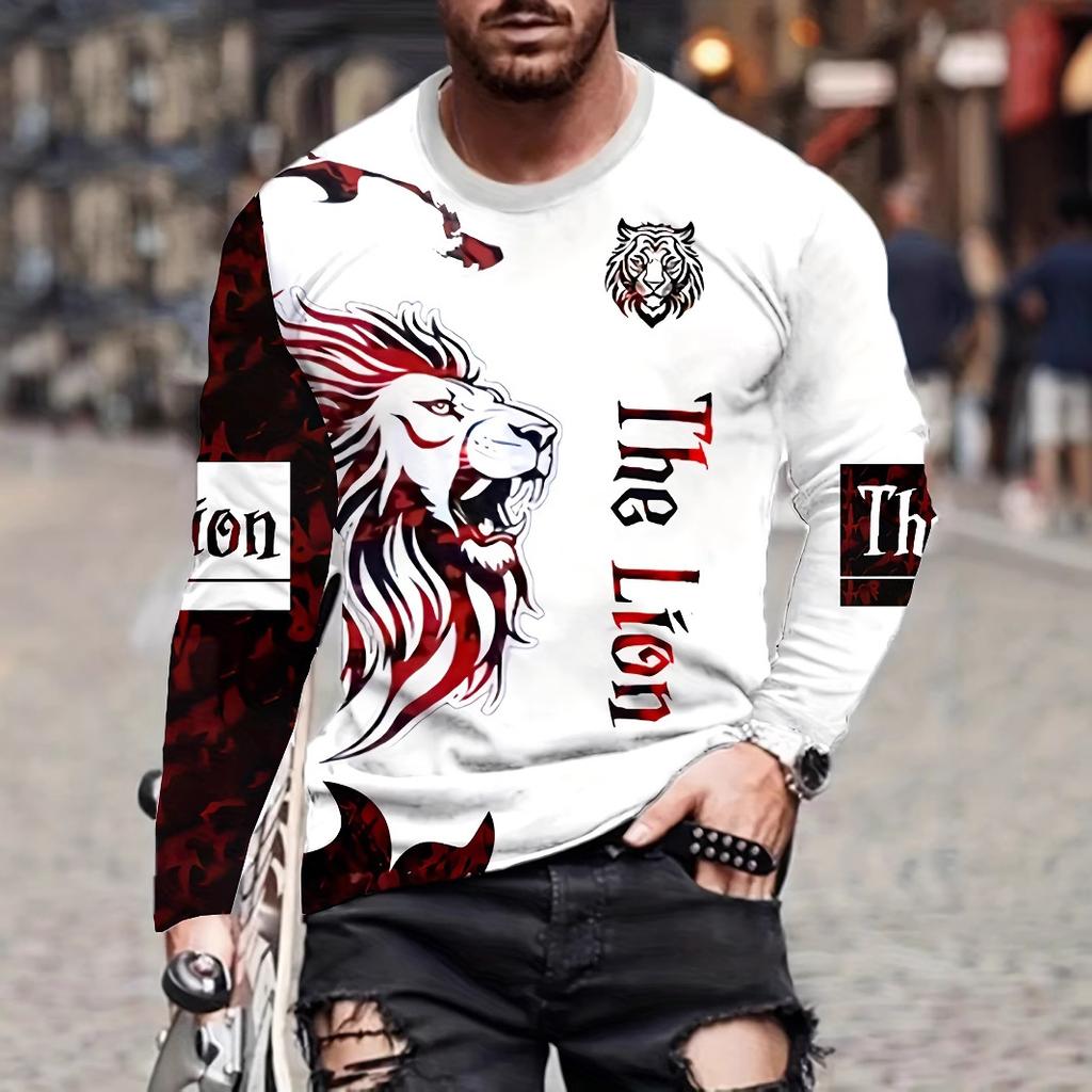 Men's Long Sleeved Casual Fashionable Simple Style Fashionable Versatile Comfortable Casual Plus Size Men's T-shirt