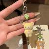 Trend Cute Bear Rilakkumas Flocking Pendent Ccd Hanging Rope Phone Charm Keychain Bag Decor Surprise Gift For Gifts