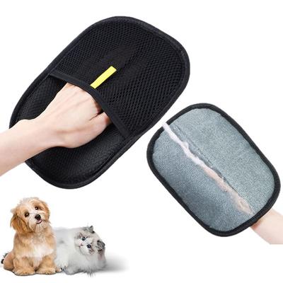 Pet Hair Removal Tool Reusable Static Removal Gloves Double-Sided Grooming Gloves for Pets Removes Pet Fur Hair for Carpets