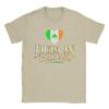Dublin Ireland with Tricolour Love Heart T Shirt Summer Leisure T Shirts Unisexs Cotton O Neck Plus Size 5XL Tees Short Sleeve Tops