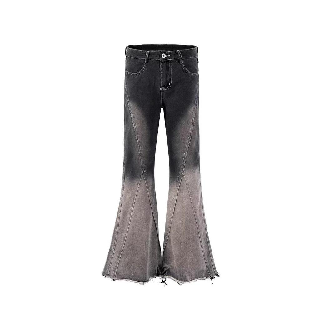 Pánské retro gradientní rozšířené džíny - Podzimní slim střih, široké nohavice