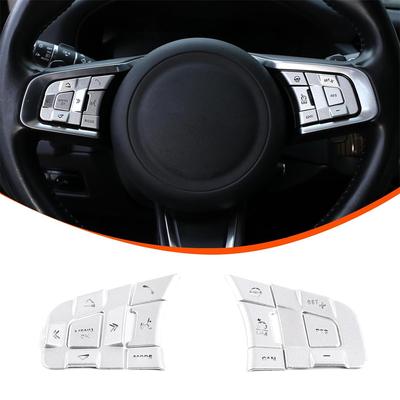 Cache-bouton de volant en alliage d'argent Furulu Garniture pour Jaguar F-Pace F-Type Xe