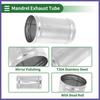 Straight Exhaust Pipe Tube W/ Bead Roll 2.75" OD 5" Length  Stainless Steel