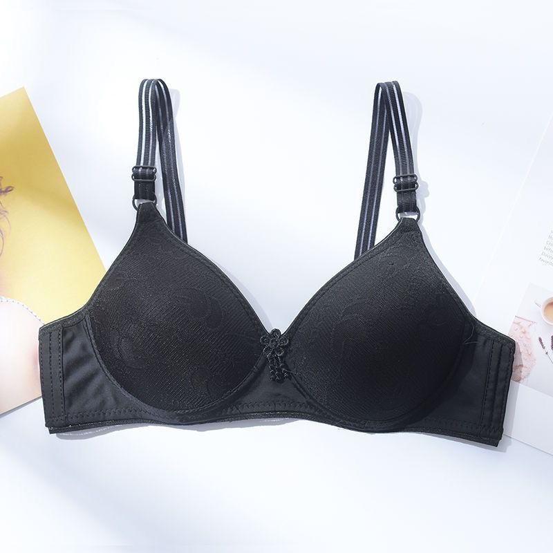 Love Broderie Model Lenjerie de corp Roz Dulce Sutien pentru femei Ventilatie subtire fara fir Piept mic adunat Stil casual simplu